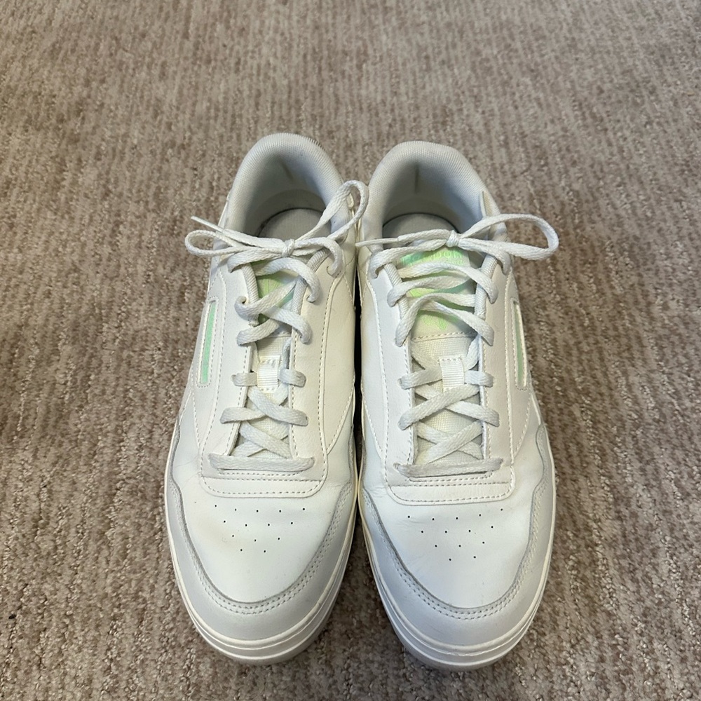 Reebok Cream and Green Sneakers